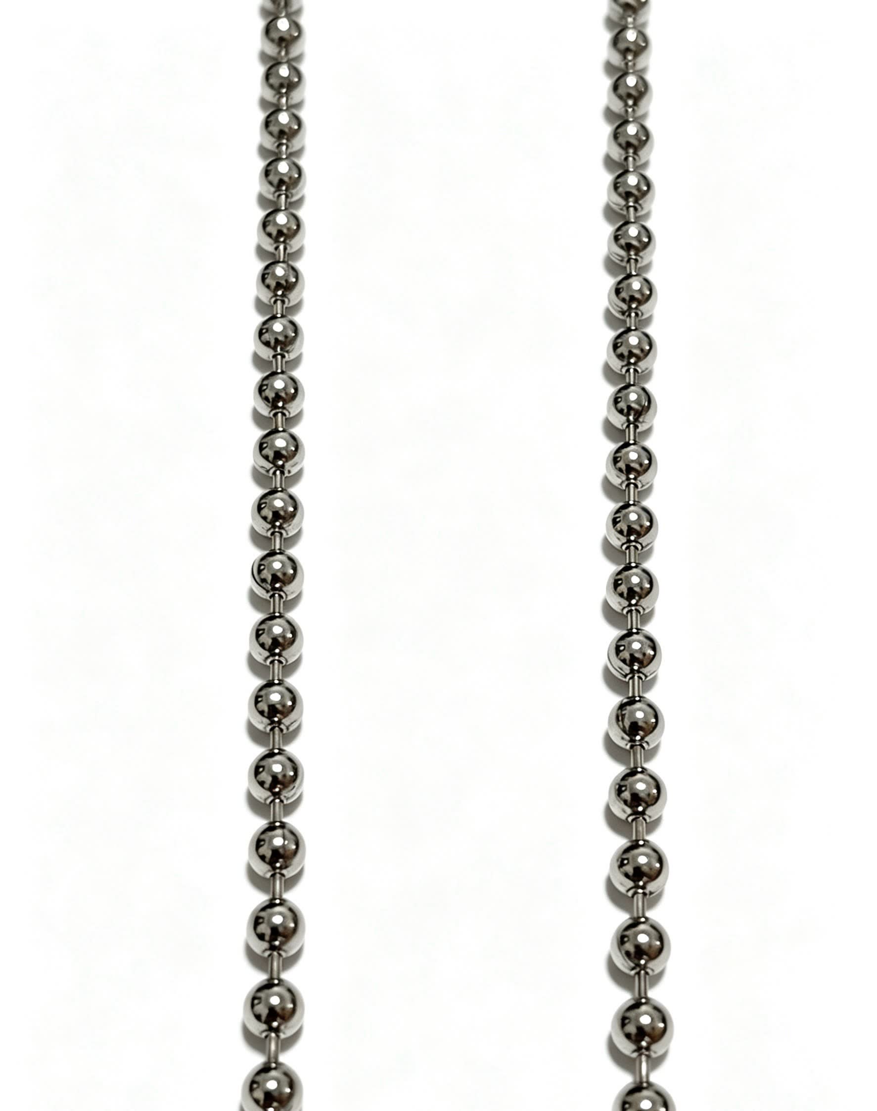 Chrome Hearts Tome Beads Cross Pendant Necklace